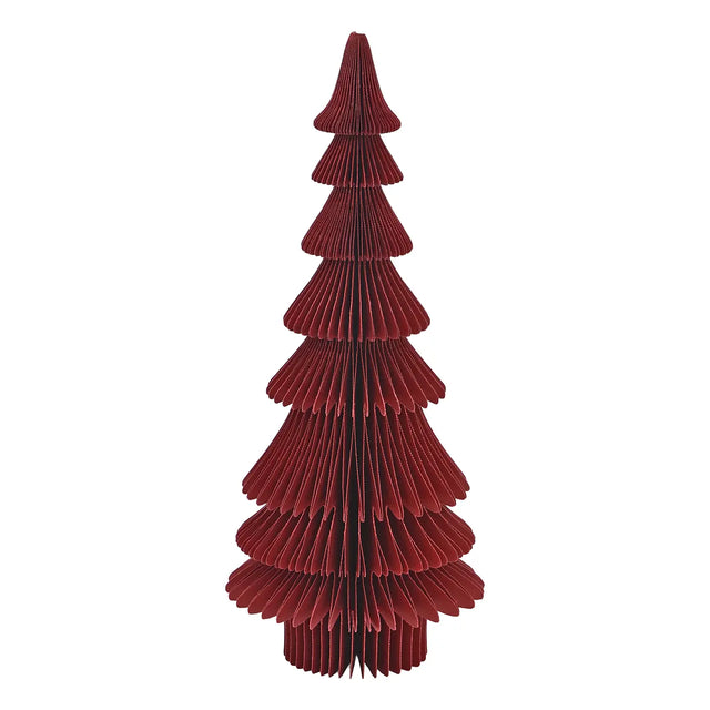 Papier Tannenbaum Kiefer Rot 30 cm, groß aus Wabenpapier
