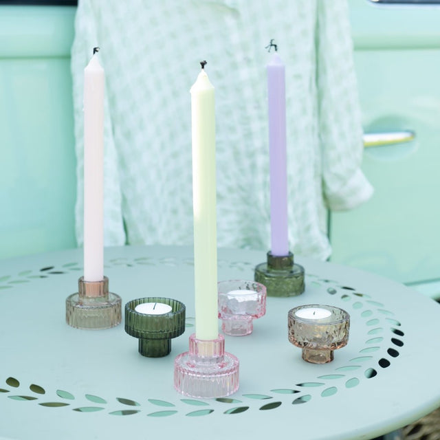 2 - in - 1 Kerzenhalter aus Glas DILAN - Wikholm Form - DesignWe.Love