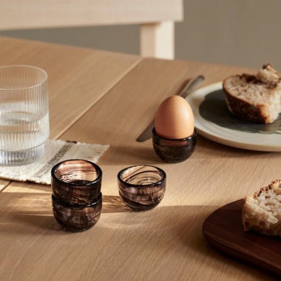 4er Set Eierbecher Tinta Deep Brown - ferm LIVING - DesignWe.Love