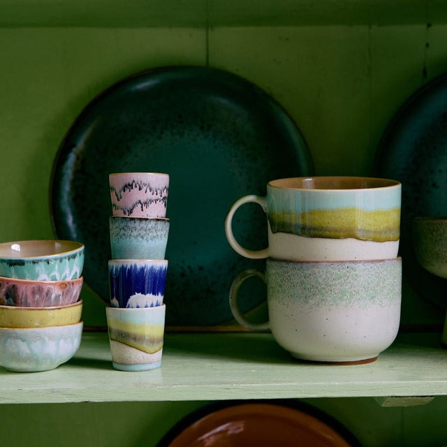4er Set Eierbecher Vibrance 70s Ceramics - HK Living - DesignWe.Love