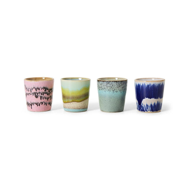 4er Set Eierbecher Vibrance 70s Ceramics - HK Living - DesignWe.Love