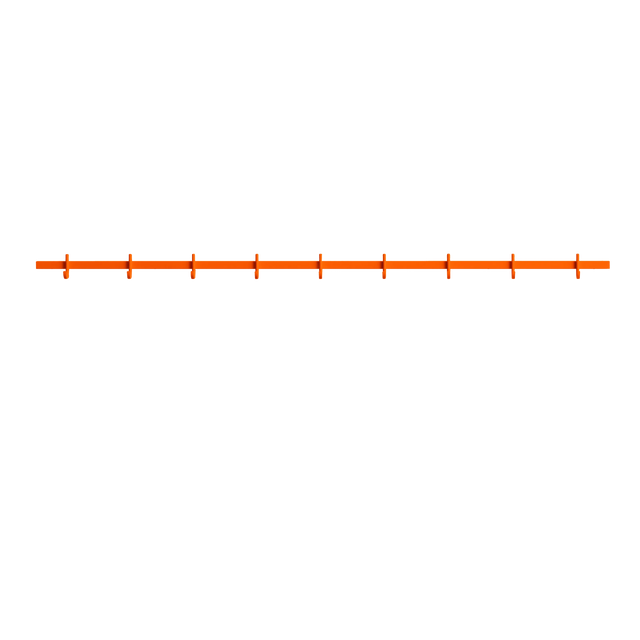 String Relief Hakenleiste 123cm Orange – Garderobenleiste von TAF Studio