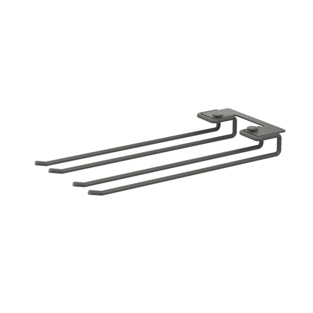String Gläserschiene 30 cm Dunkelgrau – Weinglashalter für den String Metallboden