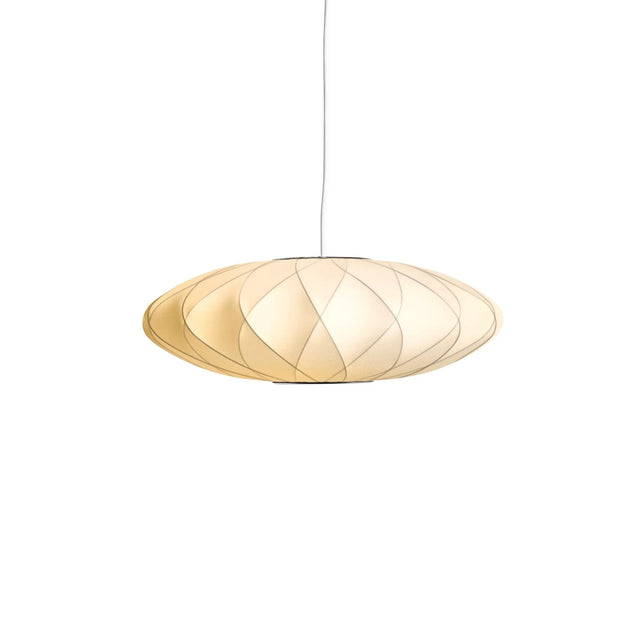 Nelson Pendelleuchte Bubble Saucer Crisscross Small beleuchtet - Hay