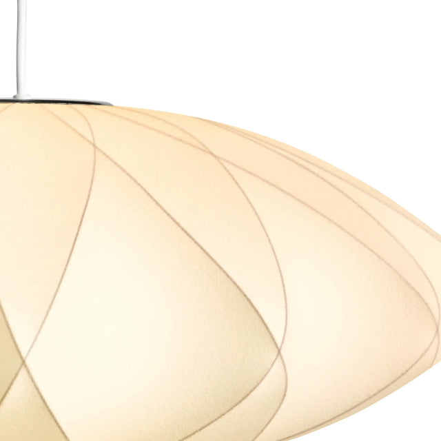 Nelson Pendelleuchte Bubble Saucer Crisscross Small beleuchtet Detail - Hay