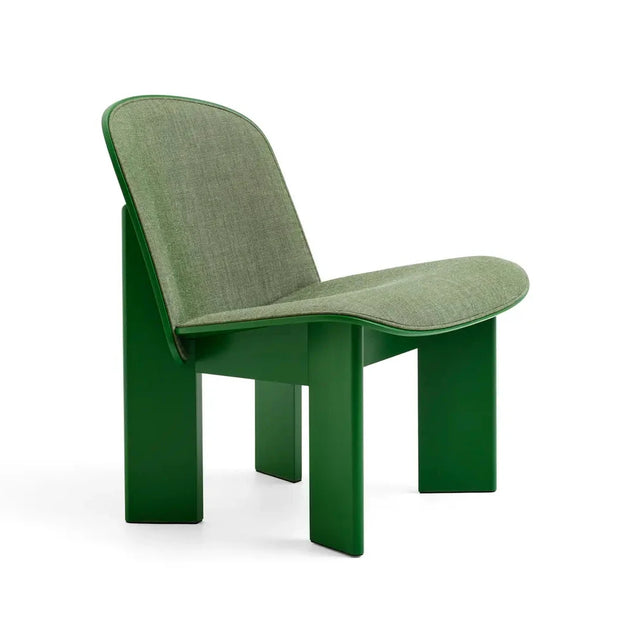 HAY Chisel 85 Lounge Chair – Lush Green Lacquered Beech mit Polster Canvas 926