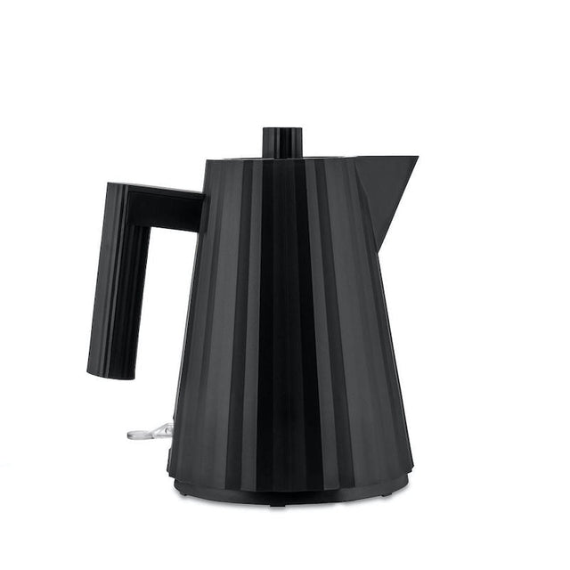 Alessi Plissé Wasserkocher 1 L in Schwarz, Design-Wasserkocher von Michele De Lucchi