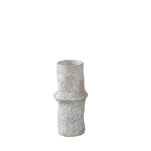 Vase Poales S - natürliche Keramikvase Weiß Ø 6 × H 18 cm - DesignWe.Love