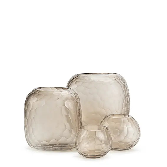 Vase Somba Familie in der Farbe Smokegrey - mundgeblasene Glasvasen von Guaxs