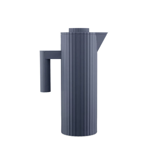 Alessi Thermoskanne Plissé in Grau – Design Michele De Lucchi, 1 Liter