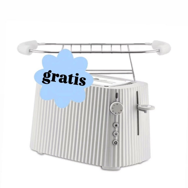 Alessi Toaster Plissé + Gratis Aufsatz Weiß - DesignWe.Love