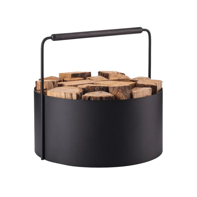 ASHI Kaminholzkorb L Schwarz - Blomus - DesignWe.Love