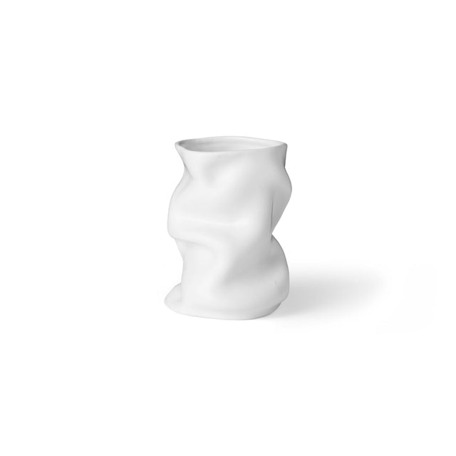 Audo Collapse Vase 20cm aus weißer Keramik von Sofia Tufvasson