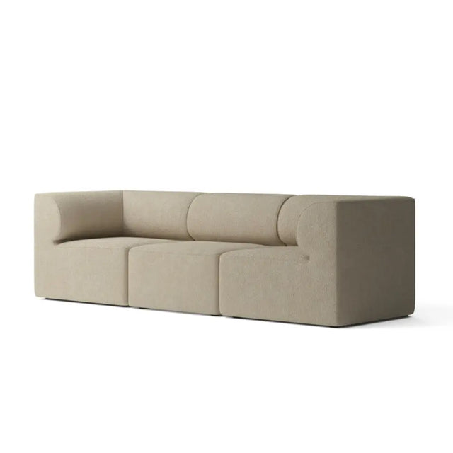 Audo Eave Modular 86 Dreisitzer Sofa Bouclé Beige, Perspektivansicht