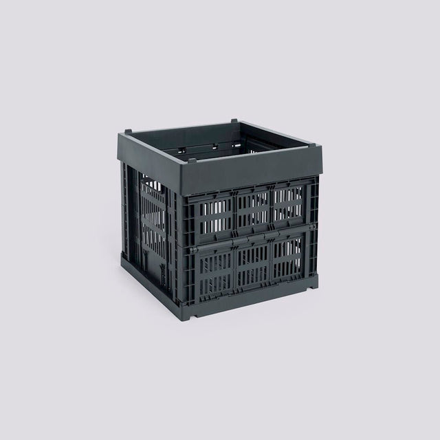 Aufbewahrungsbox Colour Crate Cube, Charcoal - HAY - DesignWe.Love