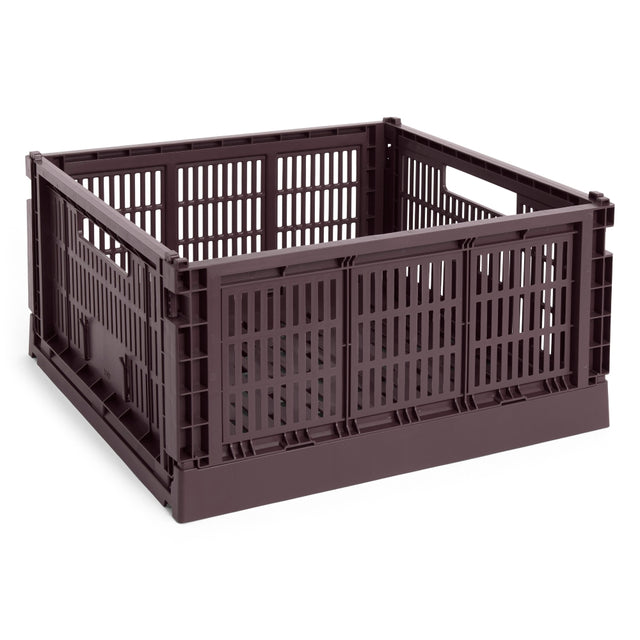 Aufbewahrungsbox Colour Crate Large Square, Bordeaux - HAY - DesignWe.Love