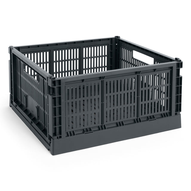 Aufbewahrungsbox Colour Crate Large Square, Charcoal - HAY - DesignWe.Love
