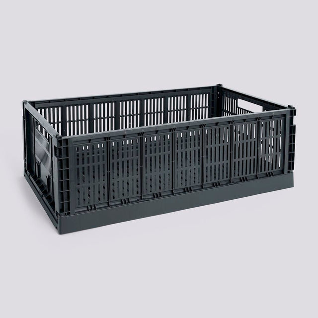 Aufbewahrungsbox Colour Crate X - Large, Charcoal - HAY - DesignWe.Love