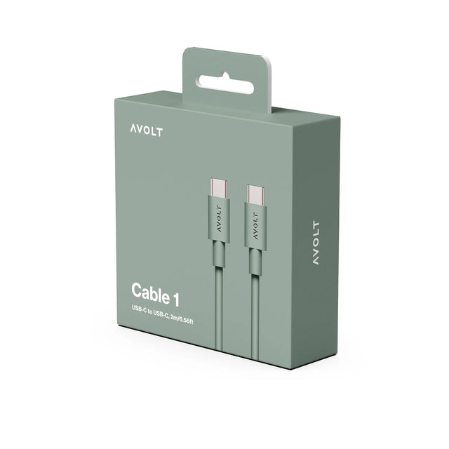 Avolt Cable 1 USB-C Kabel 2 m in Oak Green