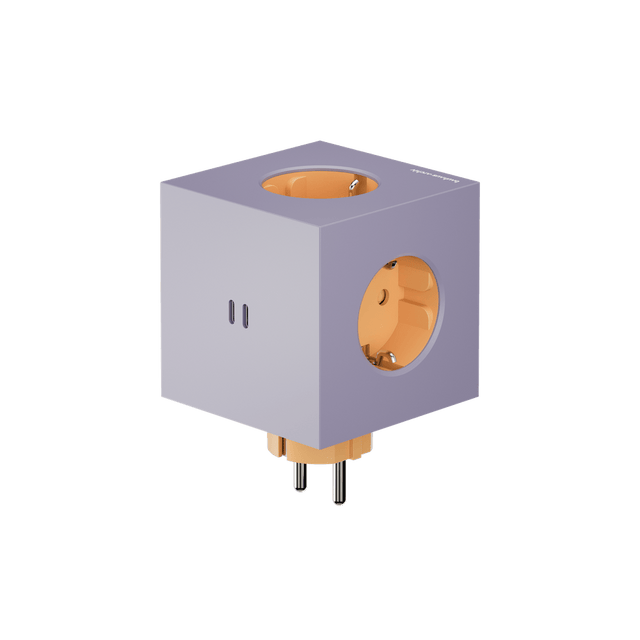 Avolt Square 2 Lavender Glow Bauhaus Archiv Steckdosenleiste USBC - DesignWe.Love