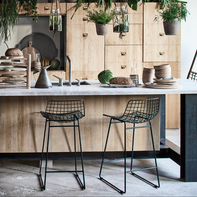 Barhocker Metall Wire schwarz - HK Living - DesignWe.Love