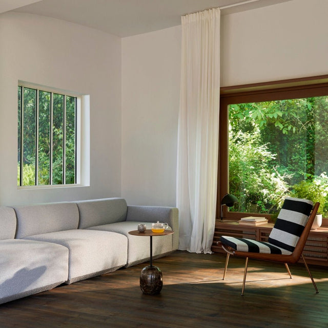 Beistelltisch Lato LN8 rund Lacquered Walnut/Emperador - &Tradition - DesignWe.Love