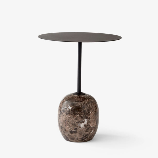 Beistelltisch Lato LN8 rund Warm Black/Emperador - &Tradition - DesignWe.Love