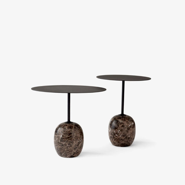 Beistelltisch Lato LN8 rund Warm Black/Emperador - &Tradition - DesignWe.Love