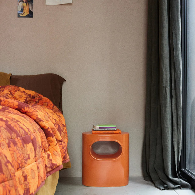 HKliving Space Beistelltisch Keramik Orange im Interieur