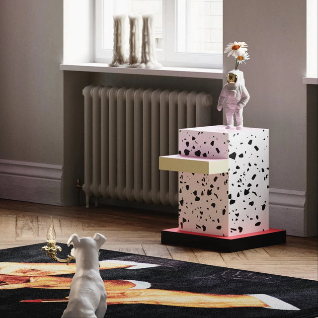 Seletti Super Side Table Memphis Beistelltisch Red Grid – Detailansicht – DesignWe.Love