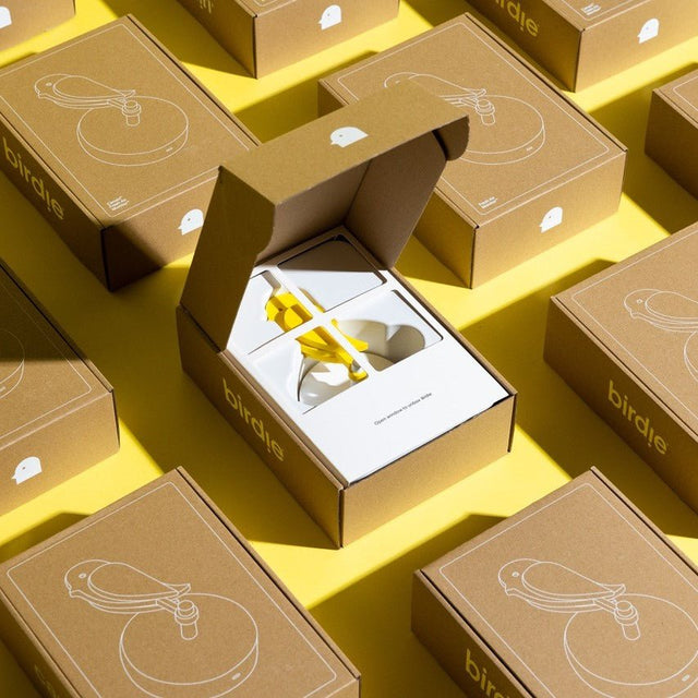 Birdie 2.0 CO2 Sensor Gelb - Verpackung Luftqualitätssensor - DesignWe.Love