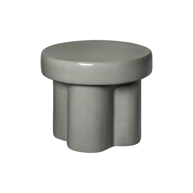 blomus TORU Keramik Hocker in Elephant Skin, niedrige Form, Ø 40 cm skulpturaler Sitzhocker