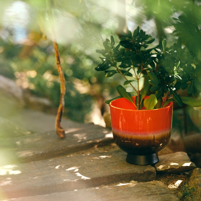 Blumentopf aus Keramik Retro Cherry Red - HK Living - DesignWe.Love