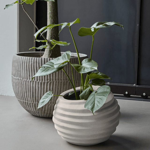 Blumentopf Happ in Off - White Groß - House Doctor - DesignWe.Love