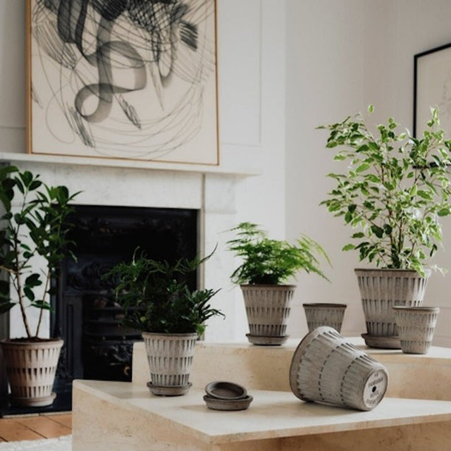 Blumentopf Pantheon Terracotta Grau - Bergs Potter - DesignWe.Love