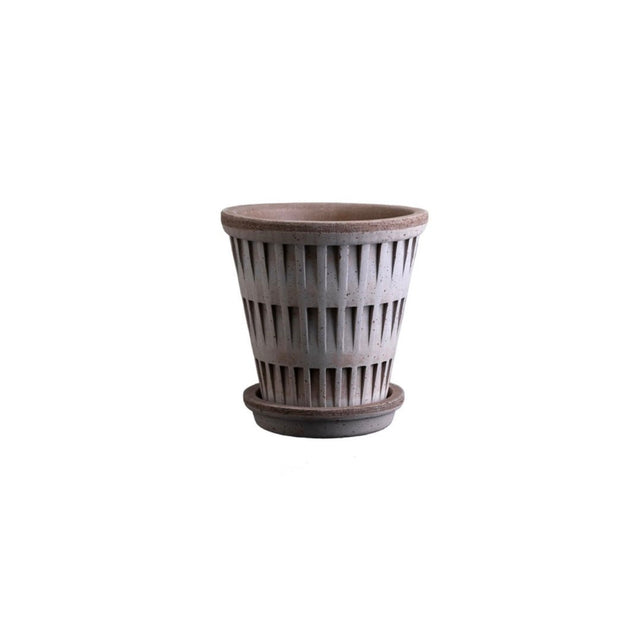 Blumentopf Pantheon Terracotta Grau - Bergs Potter - DesignWe.Love
