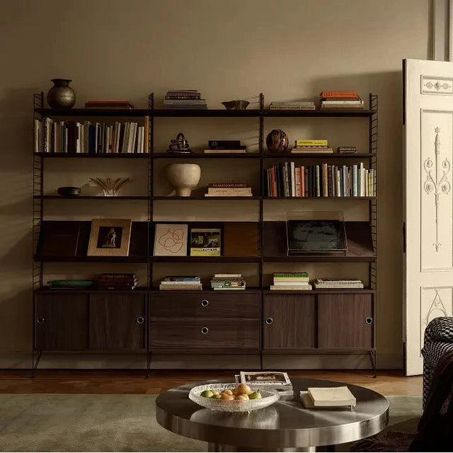 Bodenleiter 200x30cm Dunkelbraun 2er Set - Regalsystem - String Furniture
