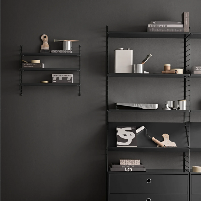 Bodenleiter einzeln Dunkelgrau 200x30cm - String Furniture Regalsystem