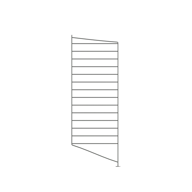 String Furniture Bodenleiter Regalsystem – 85 × 30 cm, Dunkelgrau
