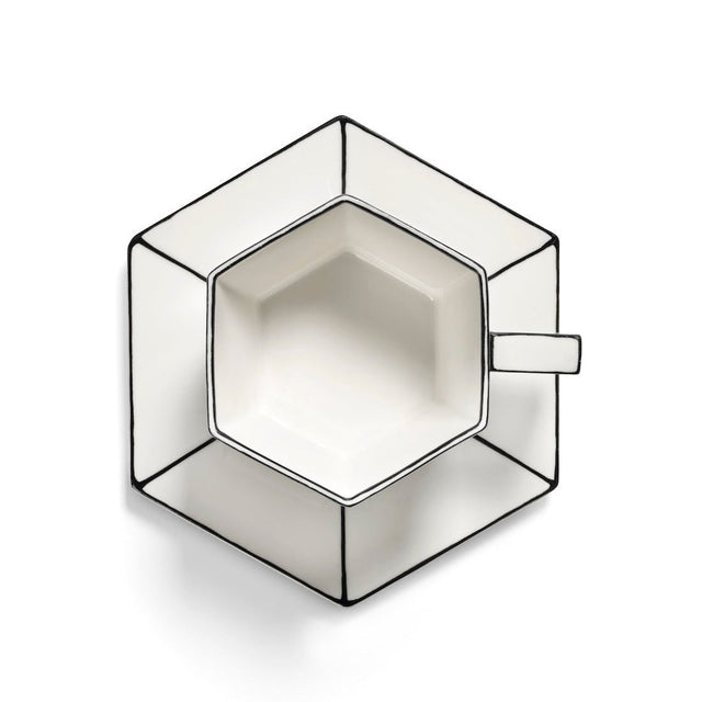 Cappuccinotasse mit Untersetzer Carte Blanche - Serax - DesignWe.Love