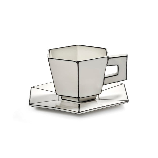 Cappuccinotasse mit Untersetzer Carte Blanche - Serax - DesignWe.Love