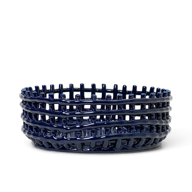 Ceramic Basket Centerpiece Blau - ferm LIVING - DesignWe.Love