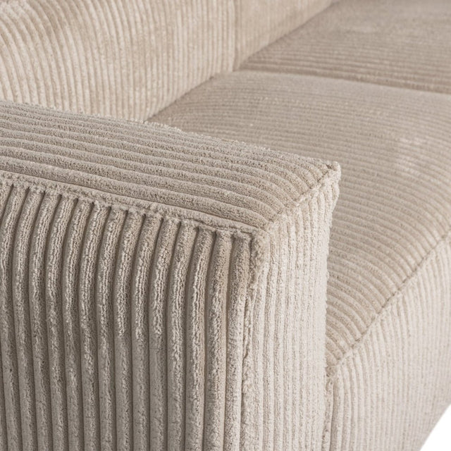 Chaiselongue Sofa Bean Ribcord Travertin - WOOOD - DesignWe.Love
