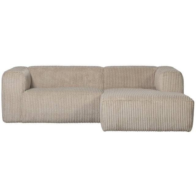 Chaiselongue Sofa Bean Ribcord Travertin - WOOOD - DesignWe.Love
