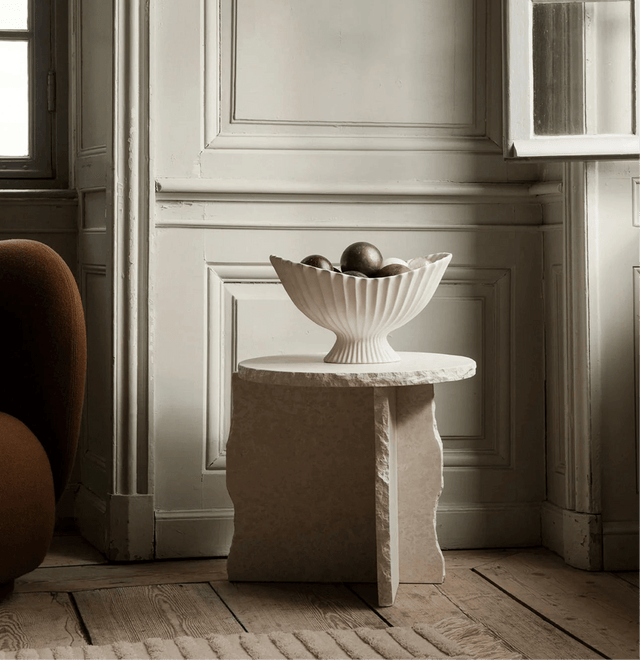 Dekoschale Fountain Centerpiece off - white - ferm LIVING - DesignWe.Love