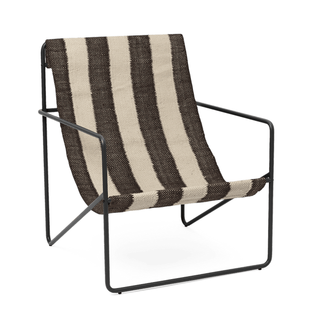 Desert Loungechair gestreift/schwarz - ferm LIVING - DesignWe.Love