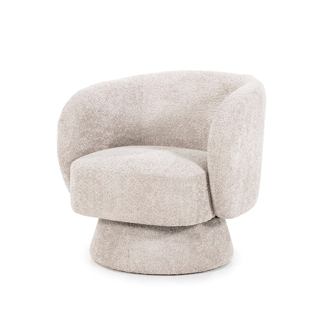 Drehbarer Loungesessel Balou Bouclé Taupe - By Boo - DesignWe.Love