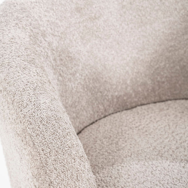 Drehbarer Loungesessel Balou Bouclé Taupe - By Boo - DesignWe.Love