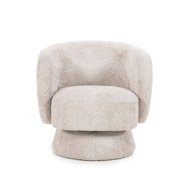 Drehbarer Loungesessel Balou Bouclé Taupe - By Boo - DesignWe.Love