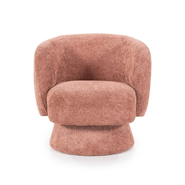 Drehbarer Loungesessel Balou Bouclé Terrakotta - By Boo - DesignWe.Love